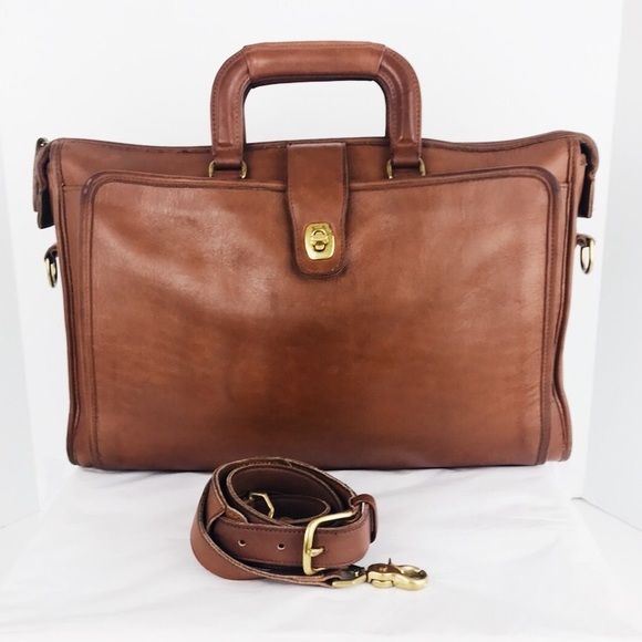 Coach Other - Coach Vintage British Tan Crossbody Briefcase
